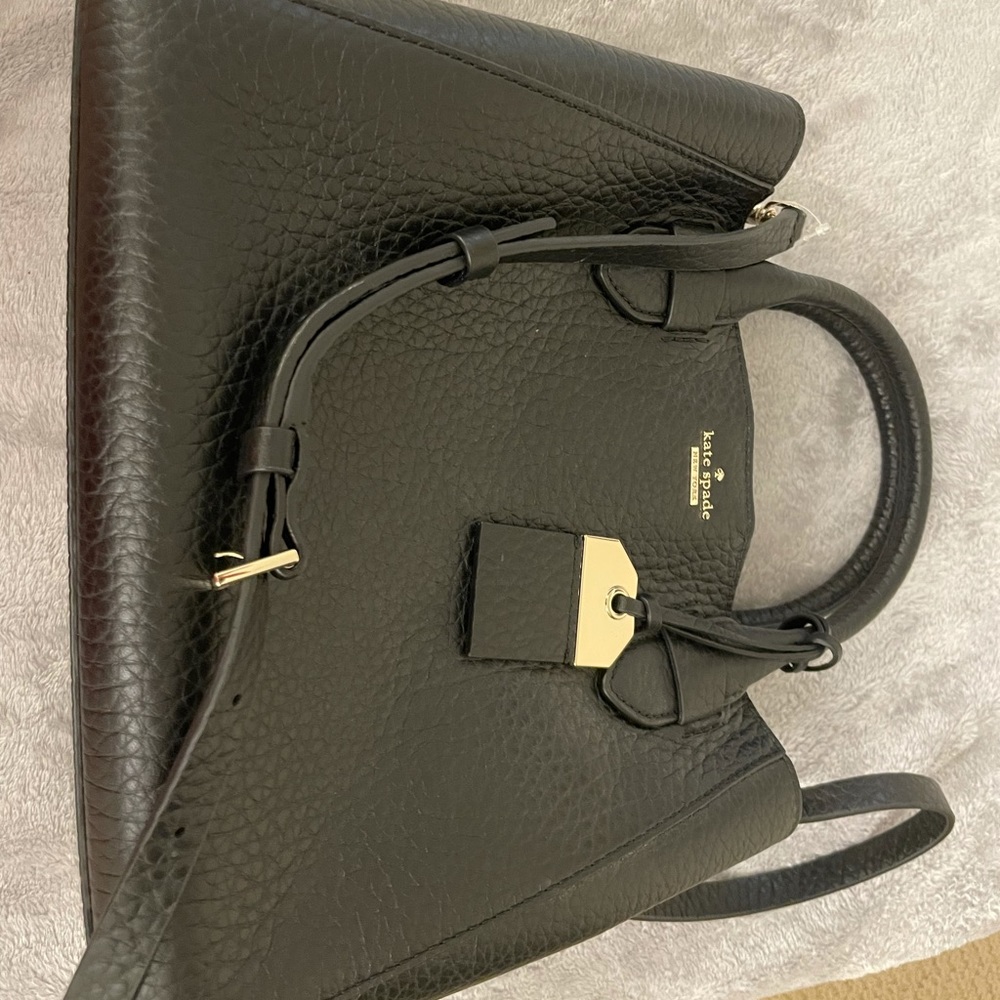 Kate Spade pebbled leather black handbag/ crossbody bag